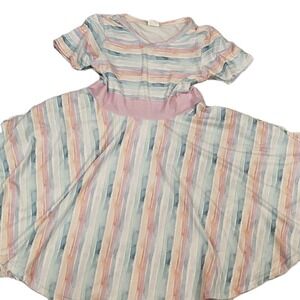 Pastel Milk Silk Girls Full Twirl Dress Size 5XL (10/12) Soft Stretch